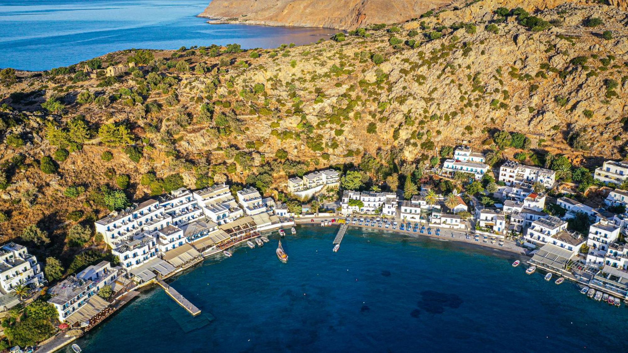 The Blue House Hotel Loutro Buitenkant foto