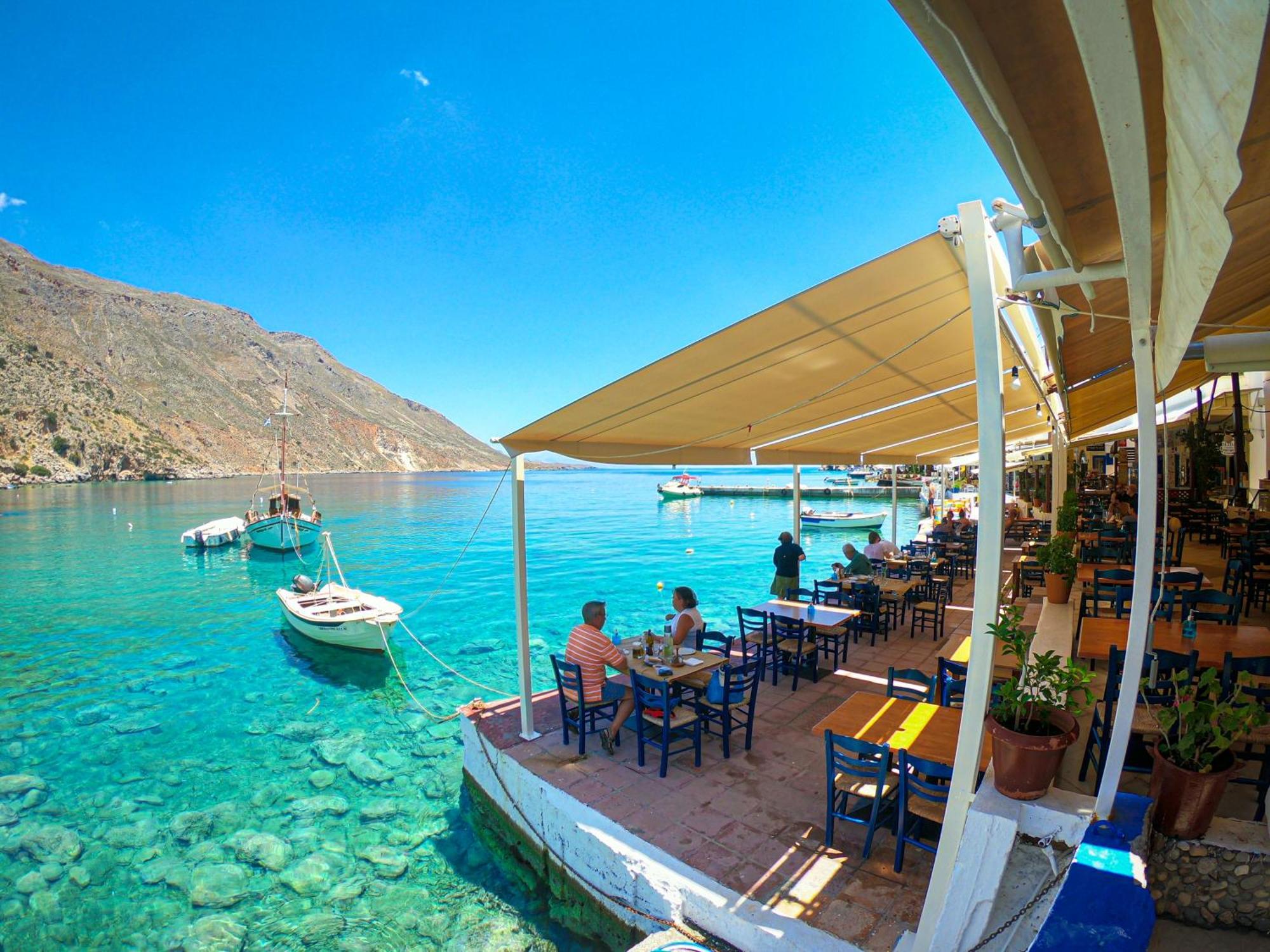 The Blue House Hotel Loutro Buitenkant foto